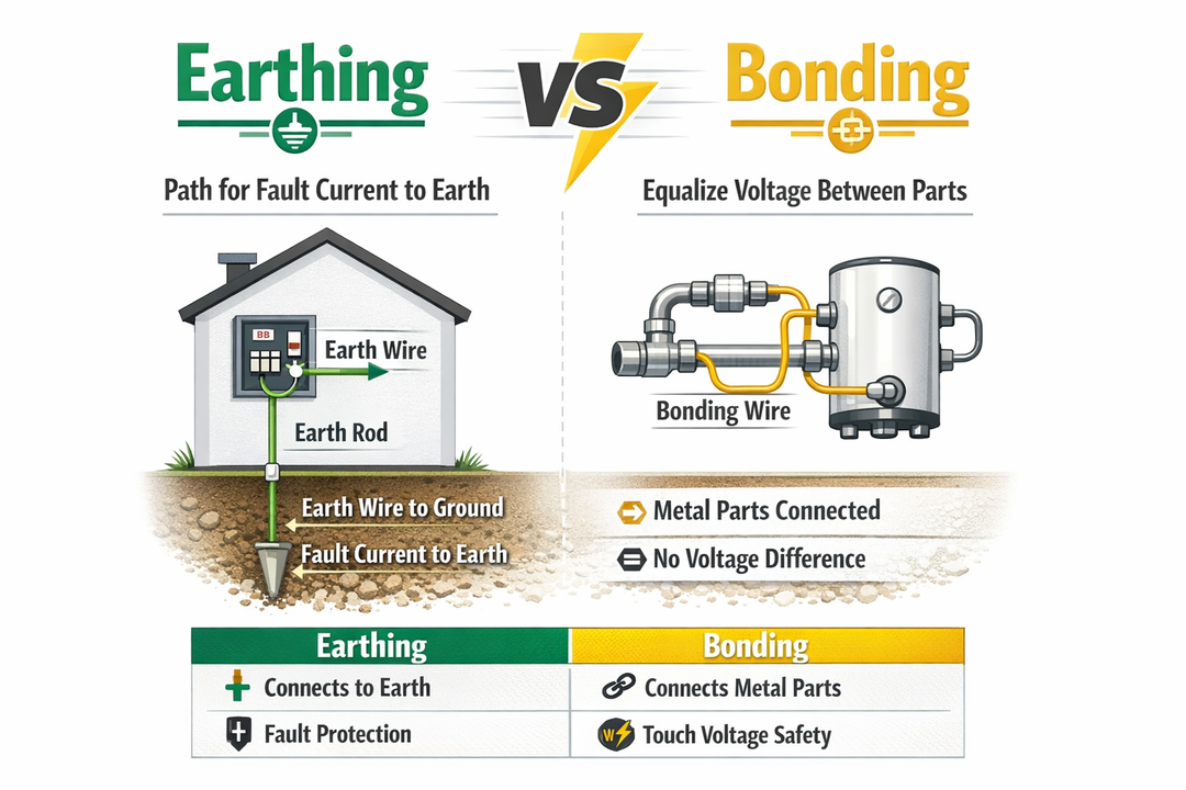 Bonding vs Earthing in Electrical Installations