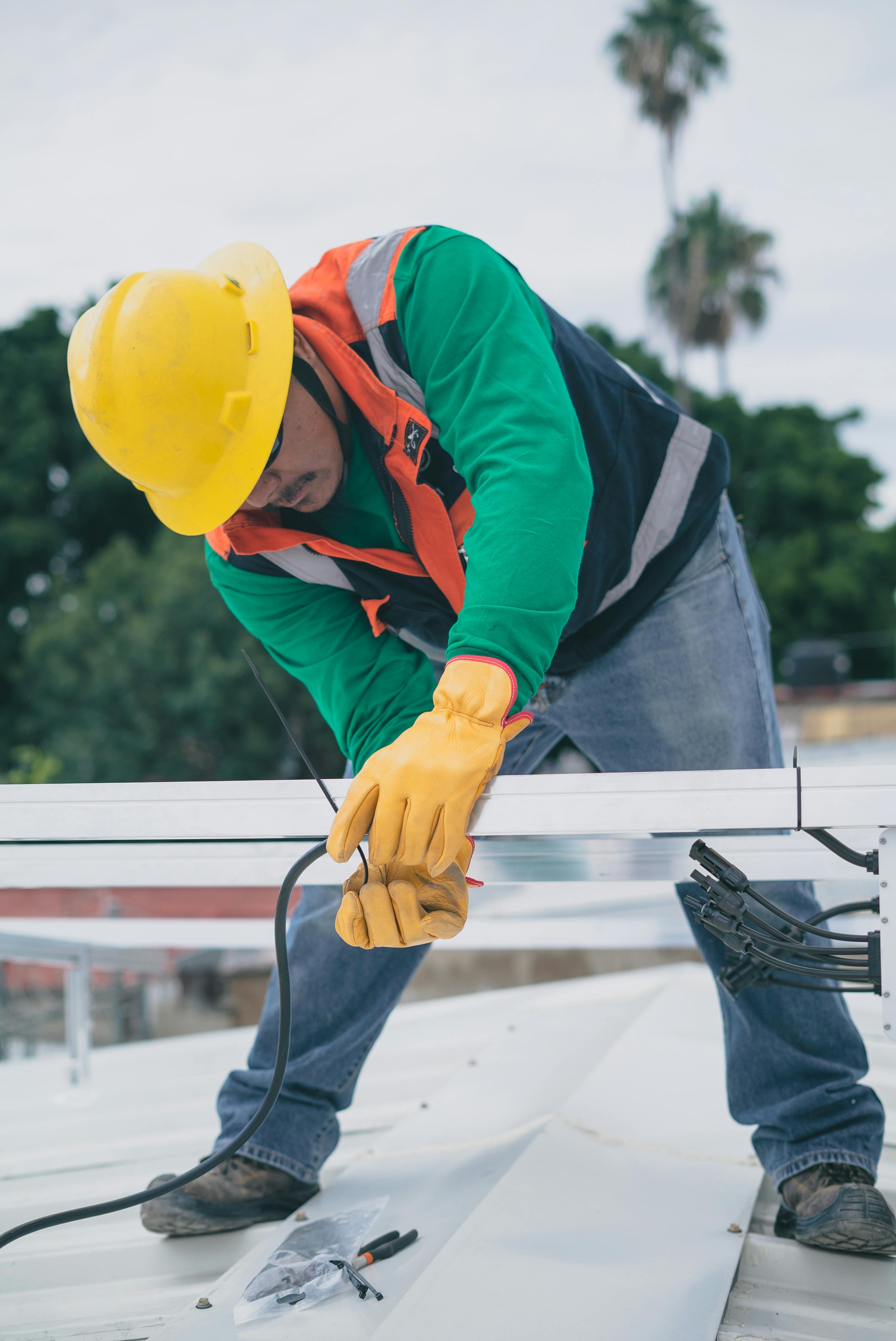 Maintenance Electrician Working on Site