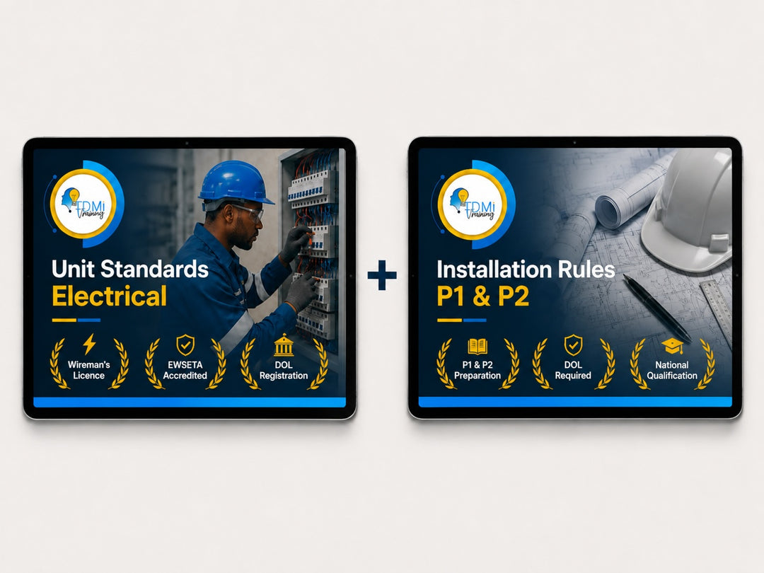 Course Combo - Unit Standards Electrical Wiremans License + Installation Rules P1 &amp; P2